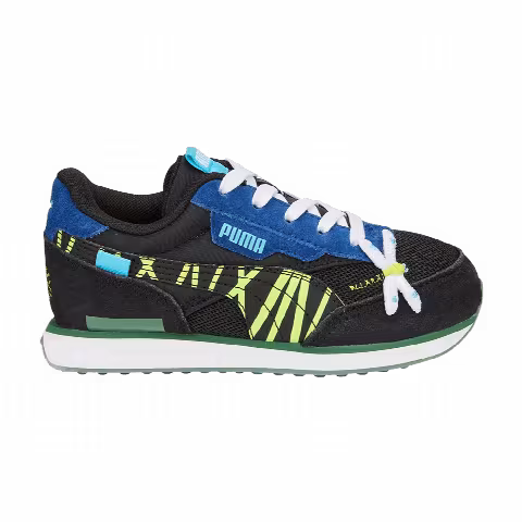 Puma Future Rider Little Kid 'Small World - Black Lime Squeeze'