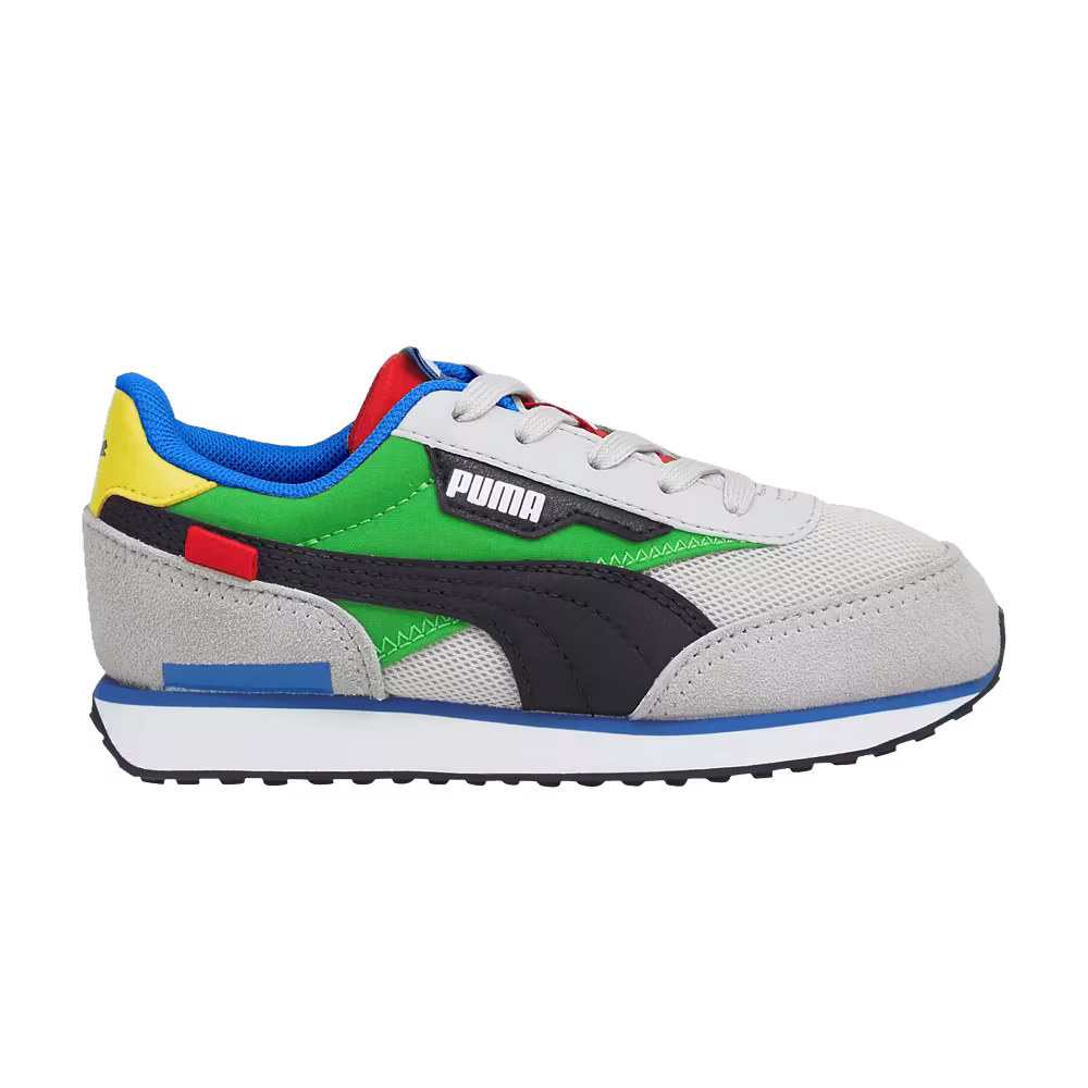 Puma Future Rider Splash Little Kid Grey Violet Classic Green