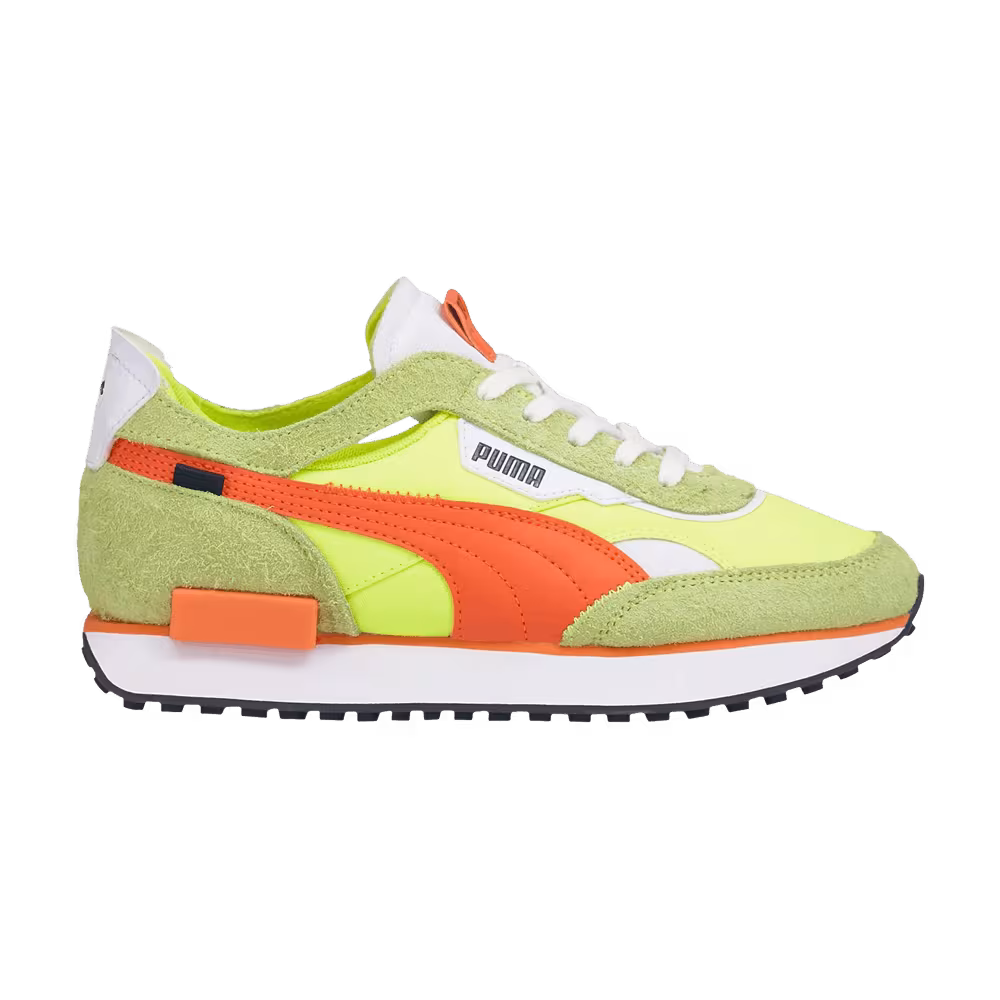 Puma Women's Future Rider Cut-Out Vintage Yellow Alert Dragon Fire