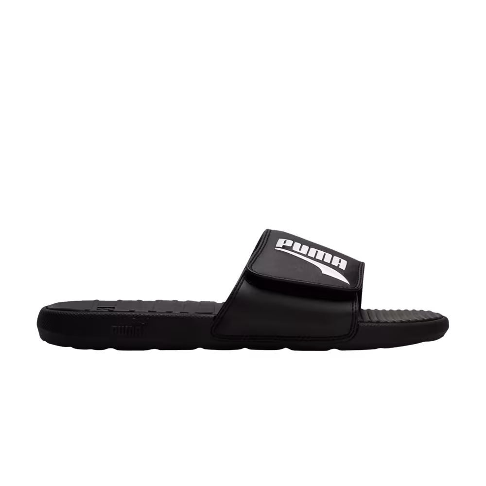 Puma Cool Cat Formstrip Slides Black White