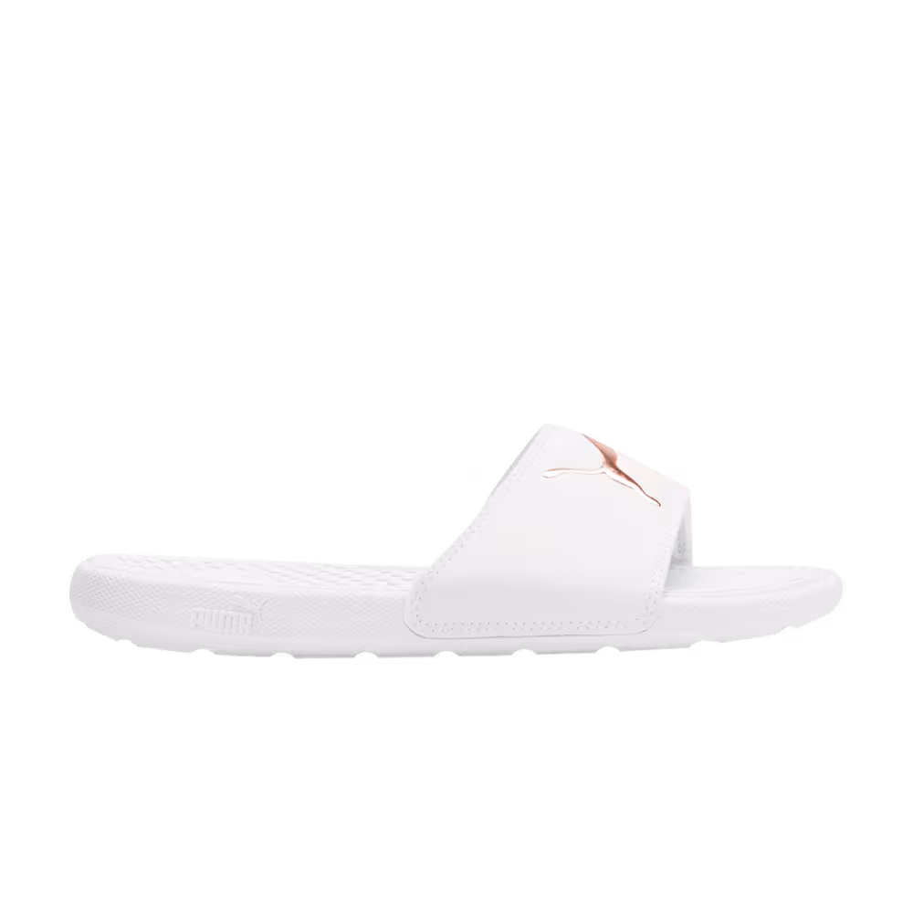 Puma Women's Cool Cat Sport Slides White Rose Gold
