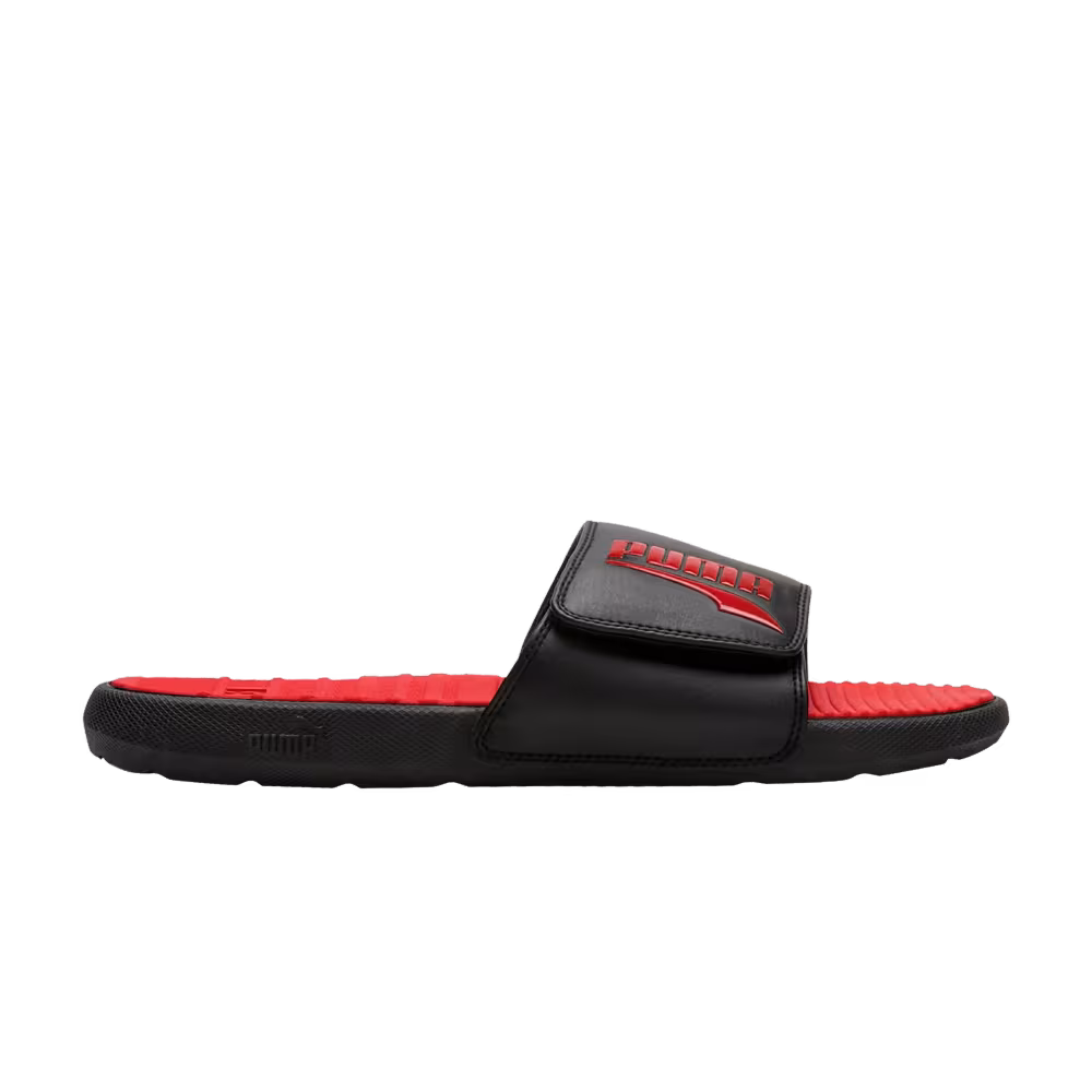 Puma Cool Cat Formstrip Slides Black High Risk Red