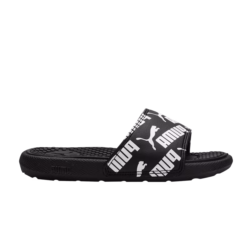Puma Cool Cat Bold Slide Little Kid Black White