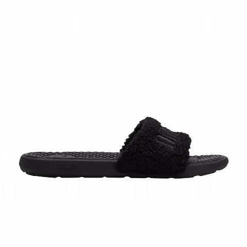 Puma Wmns Cool Cat Sherpa Slide 'Triple Black'