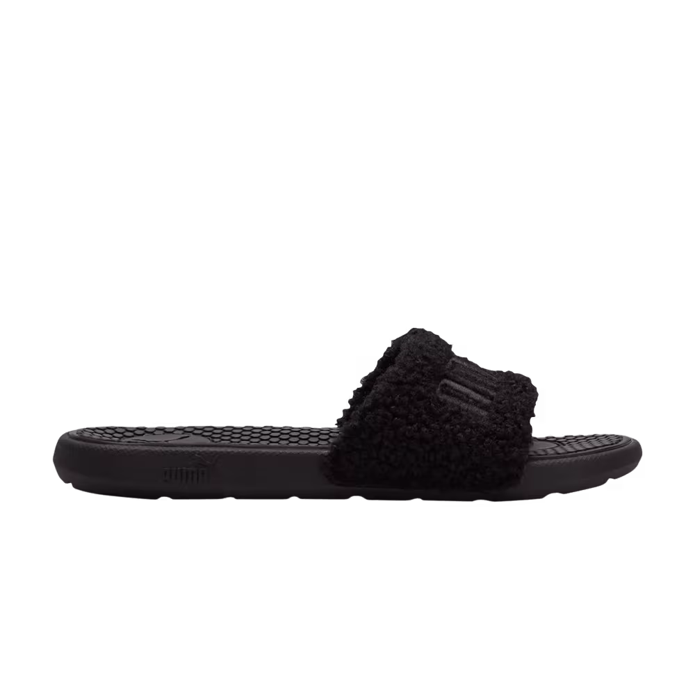 Puma Women's Cool Cat Sherpa Slide Triple Black