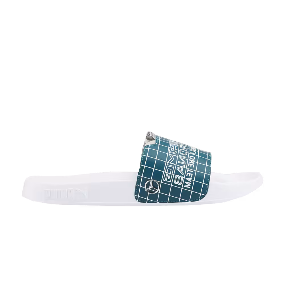 Mercedes-AMG Petronas F1 x Puma Leadcat 2.0 Slide White Blue Coral