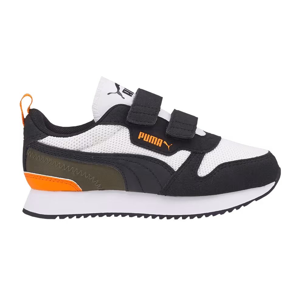 Puma R78 Little Kid White Vibrant Orange