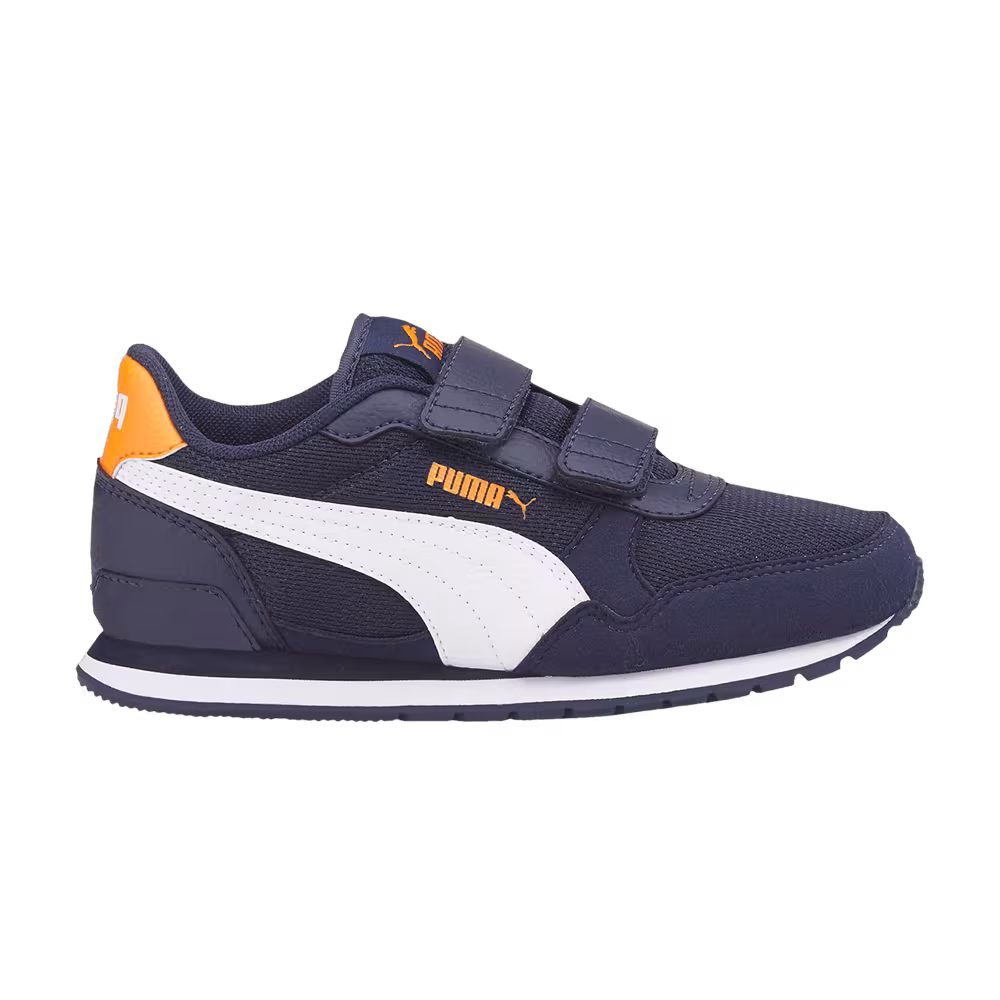 Puma ST Runner v3 Mesh V Little Kid Peacoat Vibrant Orange