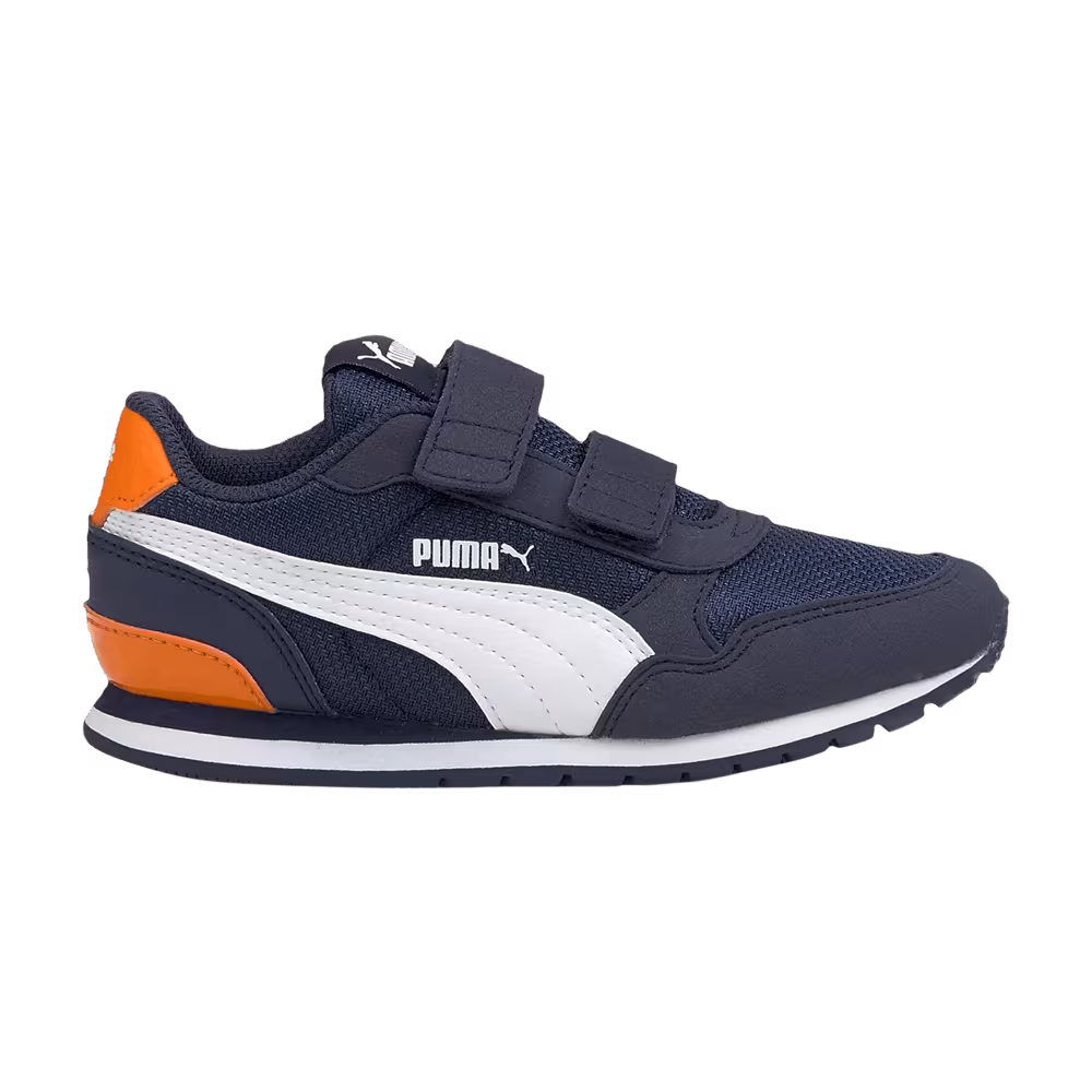 Puma ST Runner V2 Mesh AC Little Kid Peacoat Vibrant Orange