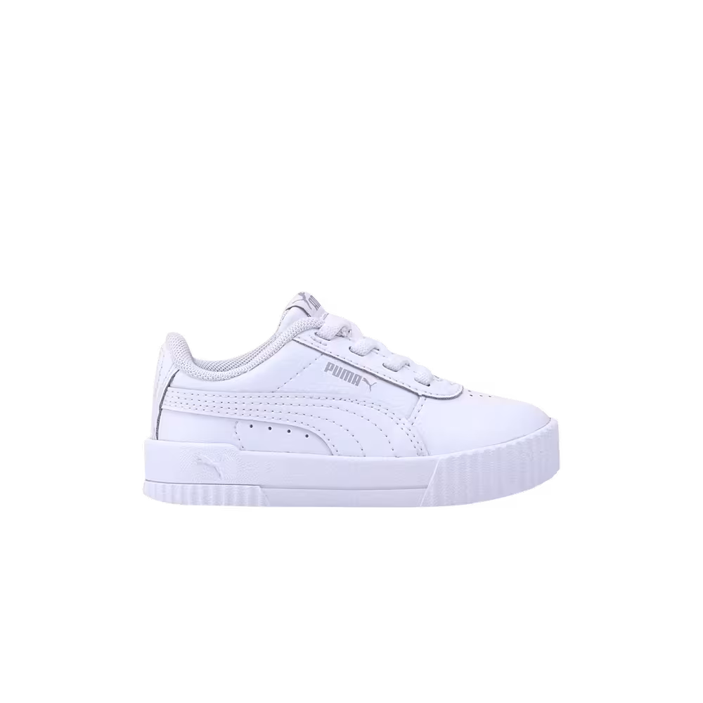 Puma Carina Leather Infant White Grey Violet
