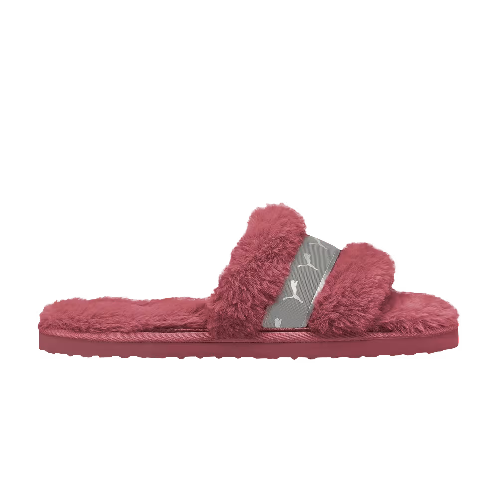 Puma Women's Fluff Remix Slide Mauvewood Silver