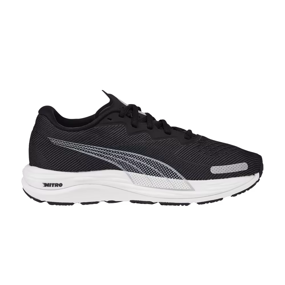 Puma Women's Velocity Nitro 2 Wide Black Metallic Silver