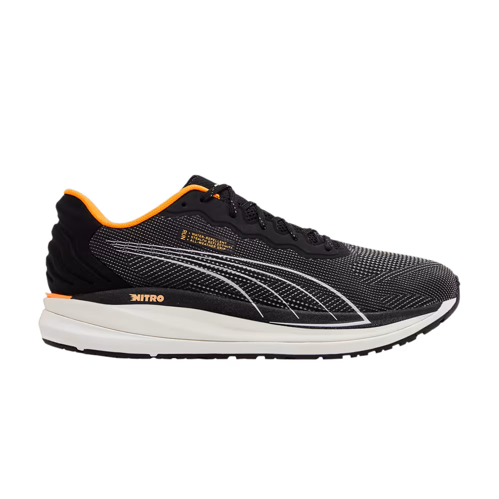 Puma Magnify Nitro WTR Black Orange Glow