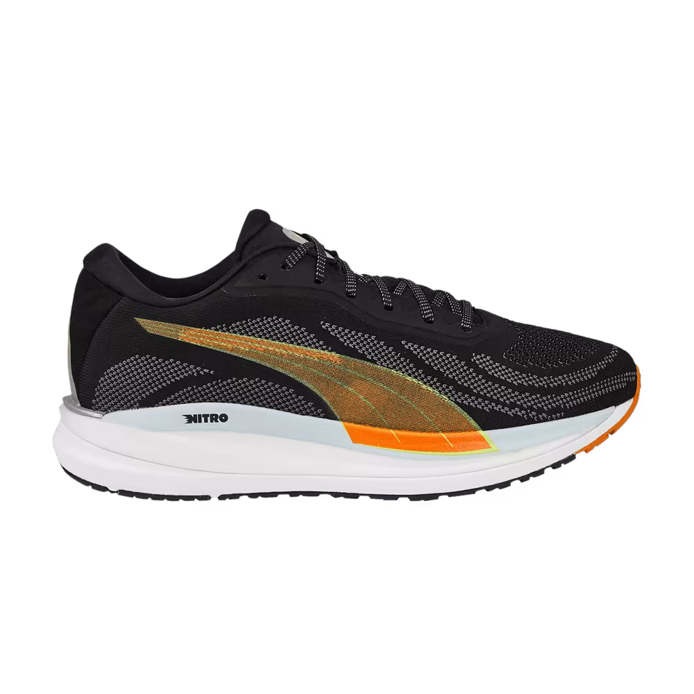 Puma Magnify Nitro Knit Black Orange Brick