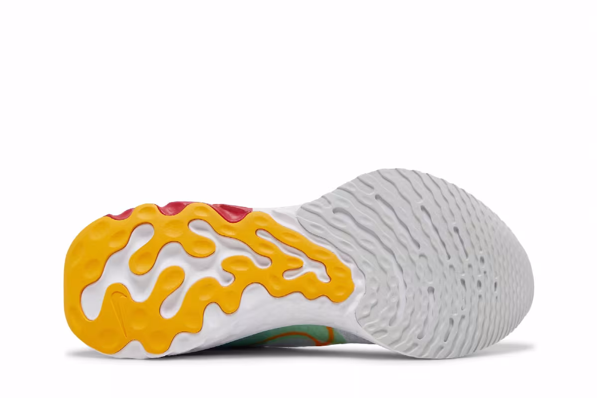Nike Women's React Infinity Run Flyknit Premium Pure Platinum Cardinal Red, view 5