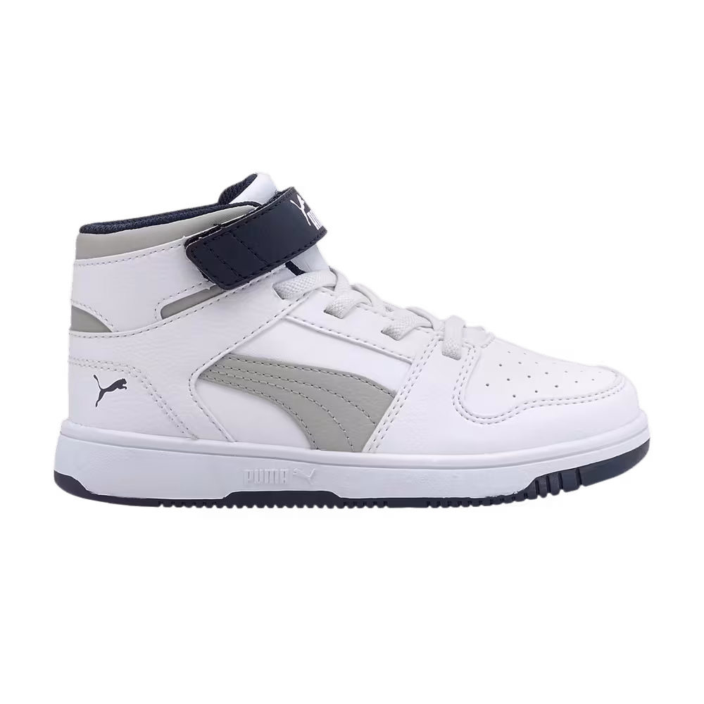 Puma Rebound LayUp Little Kid White Peacoat