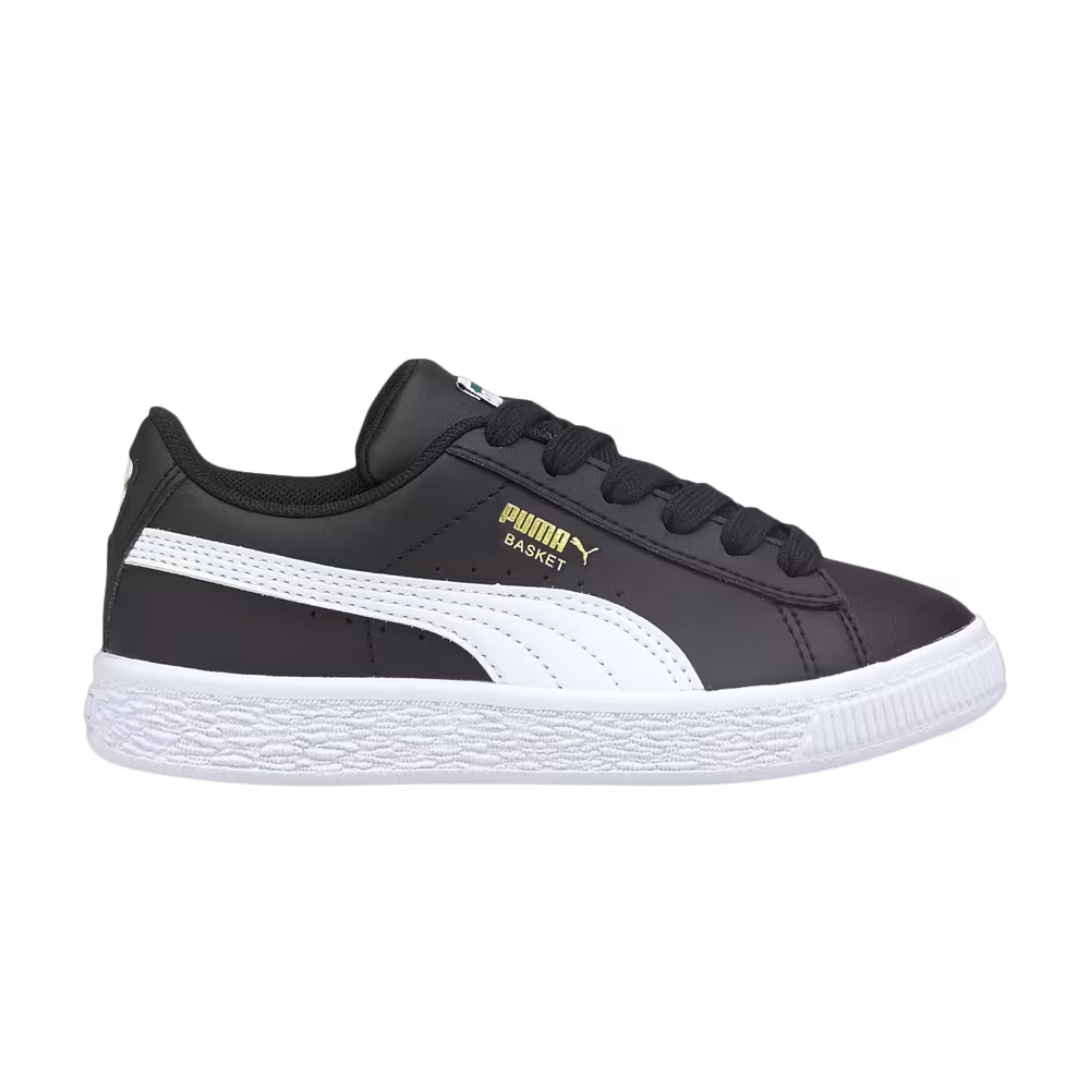 Puma Basket Classic 21 Little Kid Black White