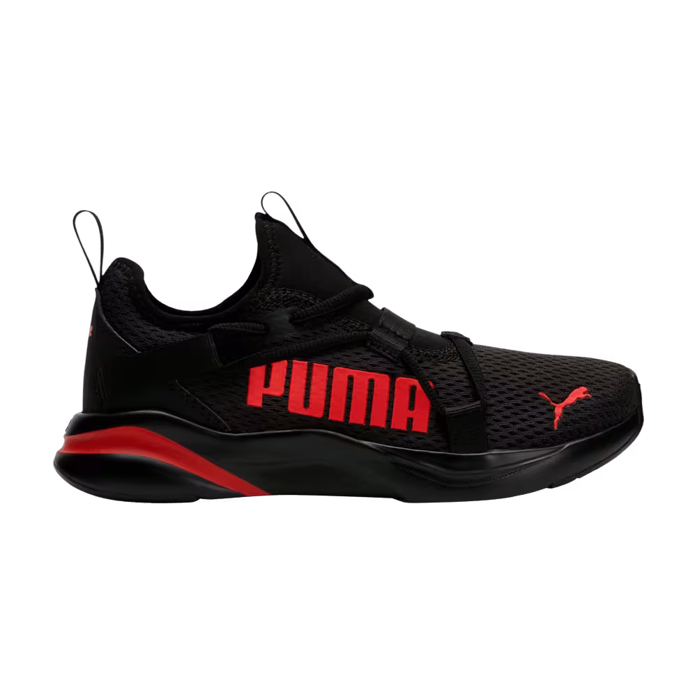 Puma SoftRide Rift Pop Big Kid Black High Risk Red
