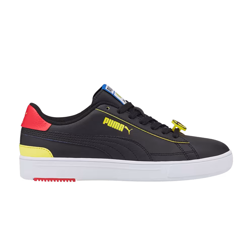 SmileyWorld x Puma Serve Pro Big Kid Black Vibrant Yellow