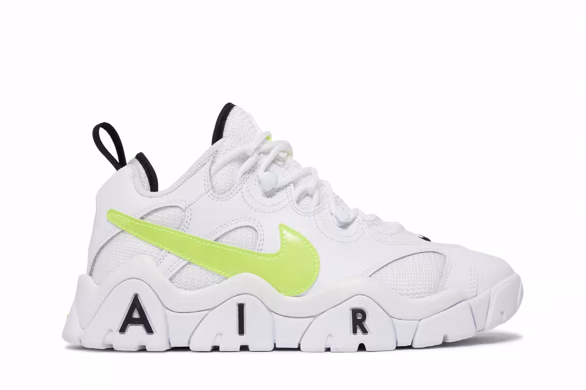 Nike Air Barrage Low GS White Volt, view 2
