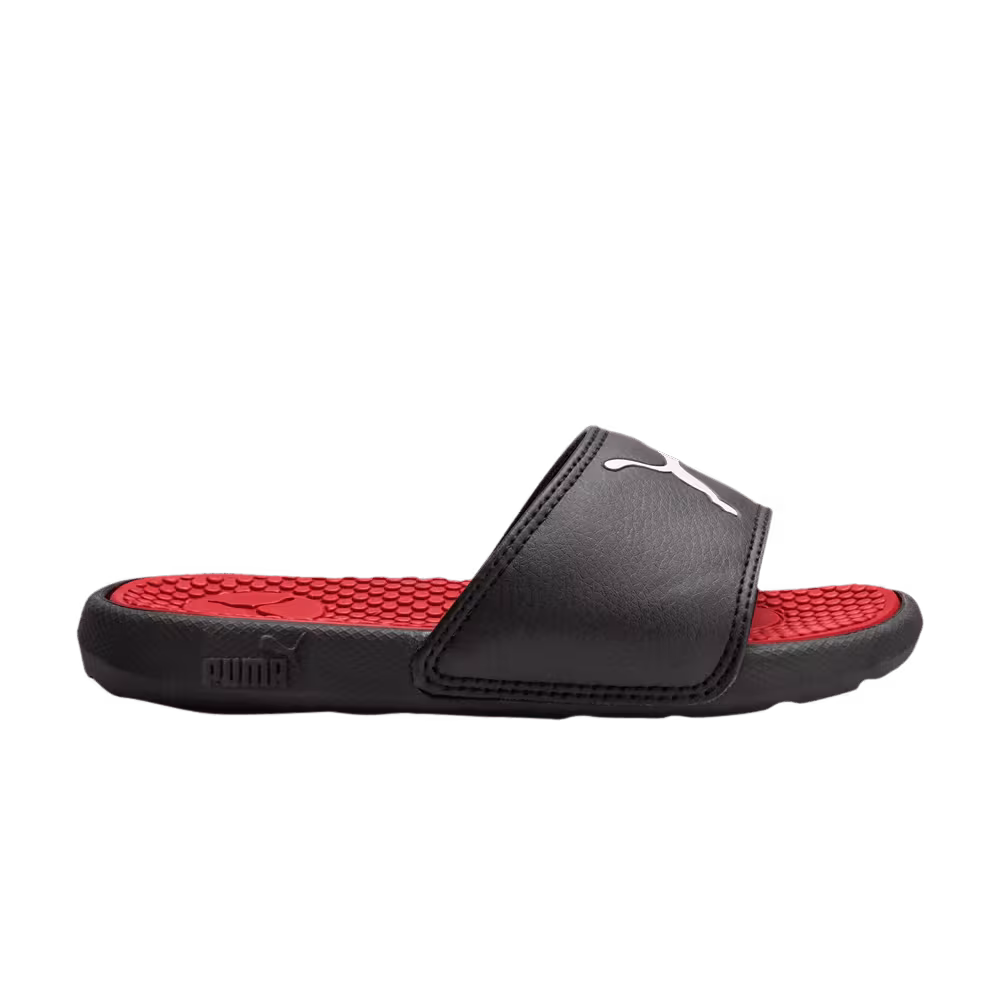 Puma Cool Cat Sport Slide Little Kid Black High Risk Red