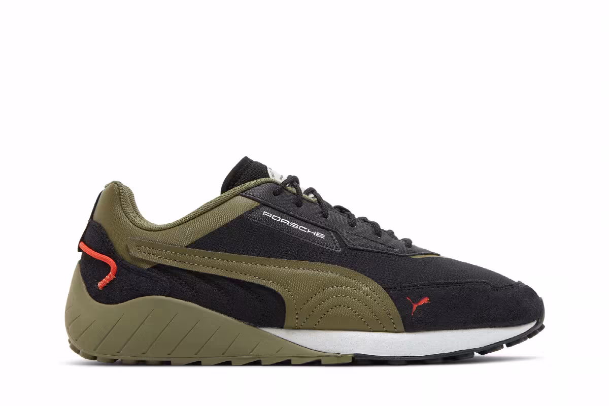 Porsche Legacy x Puma SpeedFusion Black Dark Green Moss, view 2