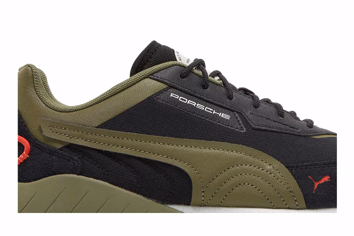 Porsche Legacy x Puma SpeedFusion Black Dark Green Moss, view 3