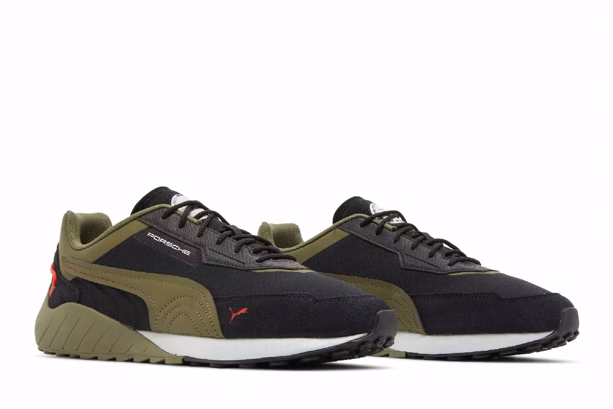 Porsche Legacy x Puma SpeedFusion Black Dark Green Moss, view 9
