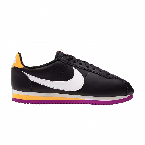 Nike Wmns Classic Cortez Leather 'Black Laser Orange Purple'