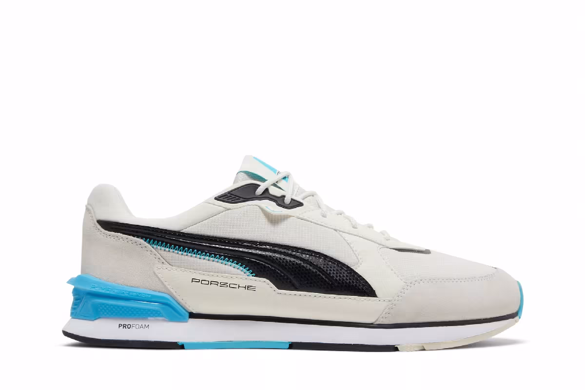 Puma Porsche Legacy x Low Racer Ivory Glow Blue Atoll, view 2