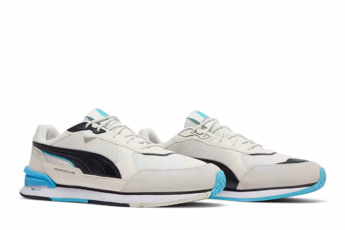 Puma Porsche Legacy x Low Racer Ivory Glow Blue Atoll, view 9