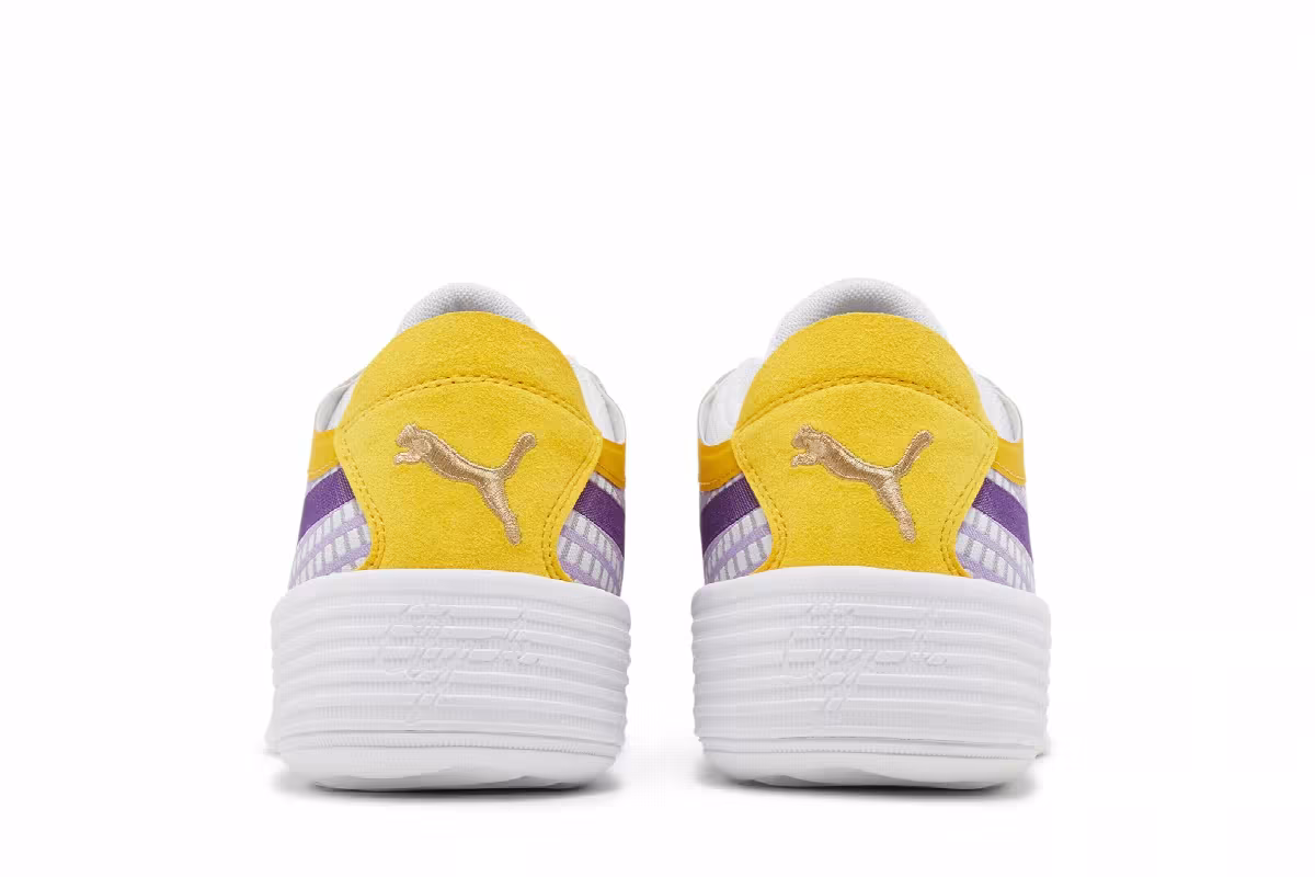Puma Clyde All-Pro Jr White Spectra Yellow, view 7