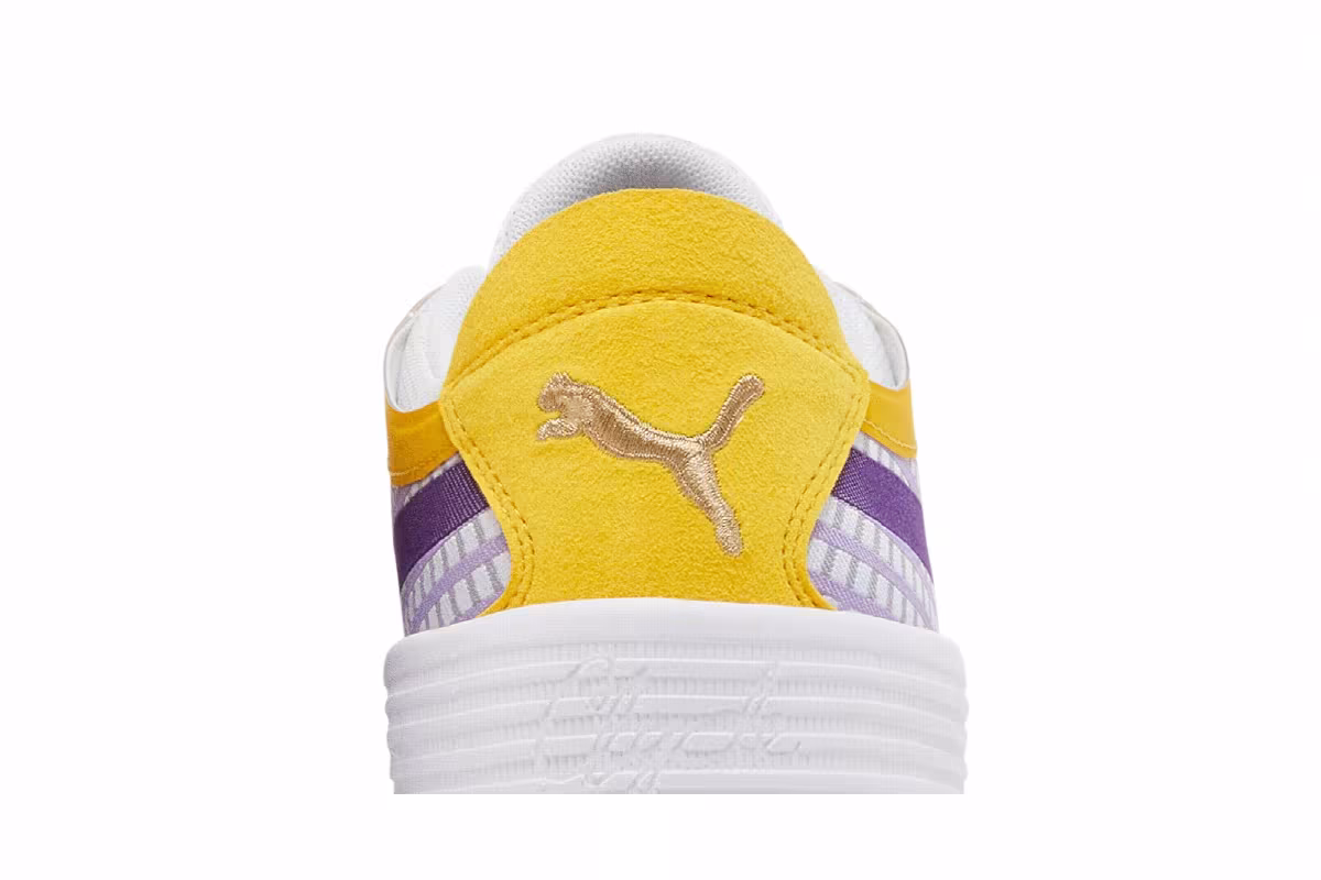Puma Clyde All-Pro Jr White Spectra Yellow, view 8