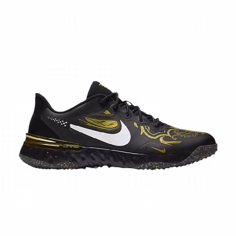 Nike Alpha Huarache Elite 3 Turf Premium 'Black Metallic Vivid Gold'