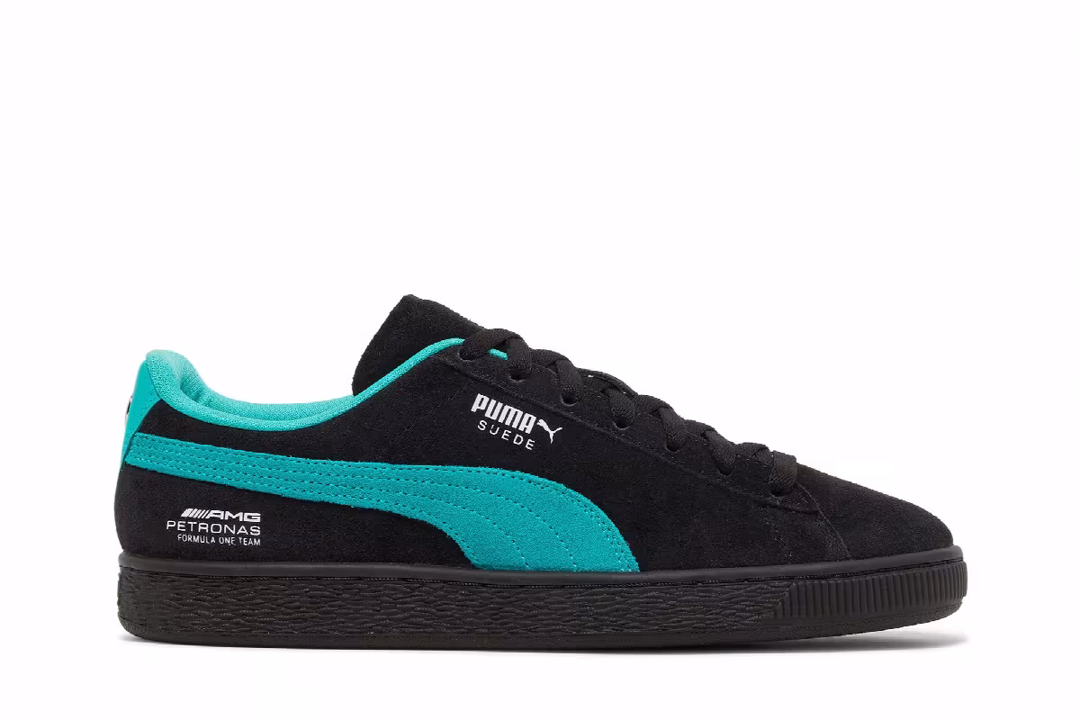 Puma Mercedes-AMG Petronas F1 x Suede Black Spectra Green, view 2