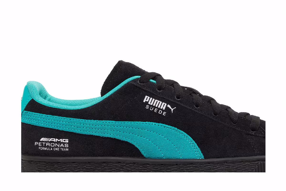 Puma Mercedes-AMG Petronas F1 x Suede Black Spectra Green, view 3