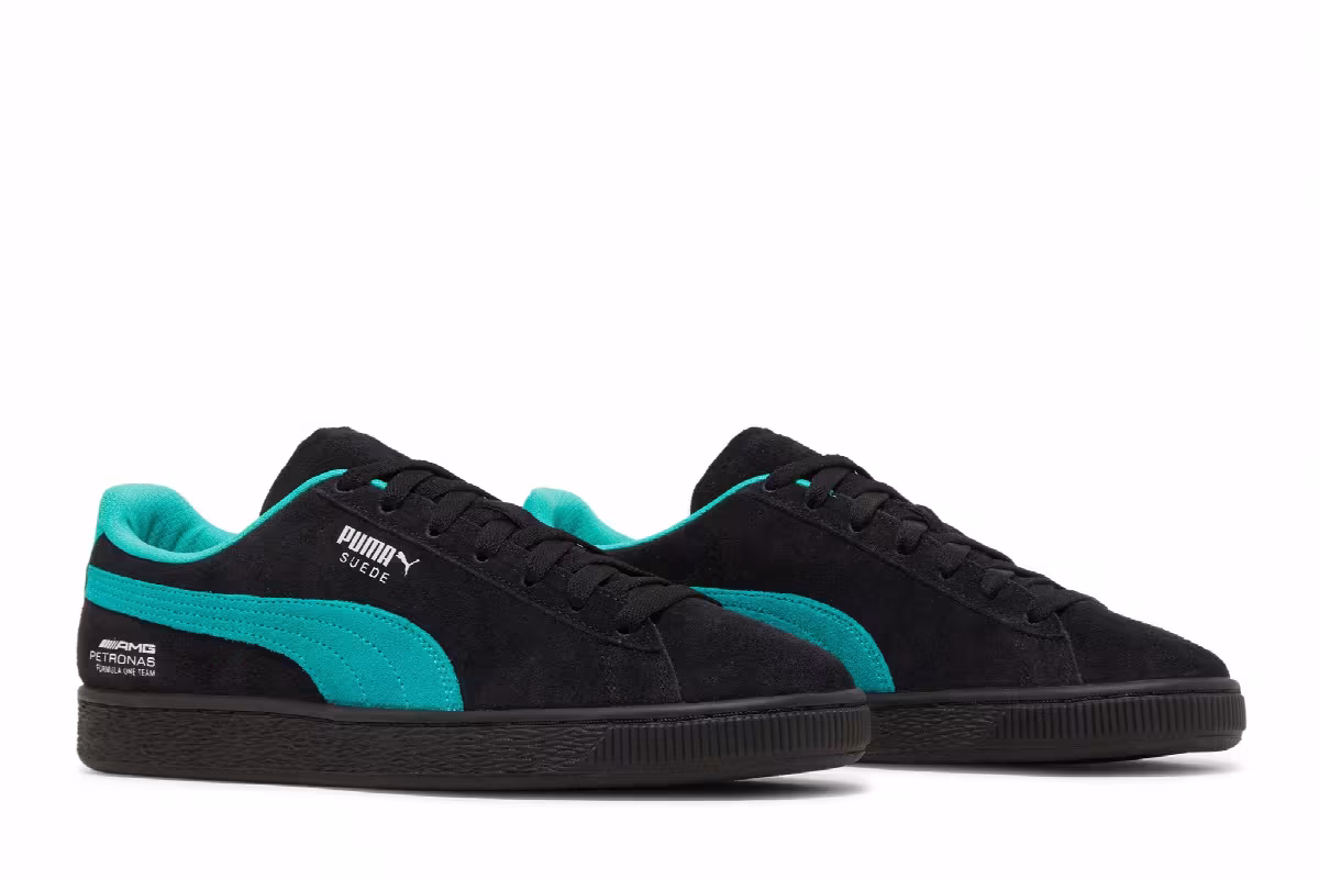 Puma Mercedes-AMG Petronas F1 x Suede Black Spectra Green, view 9