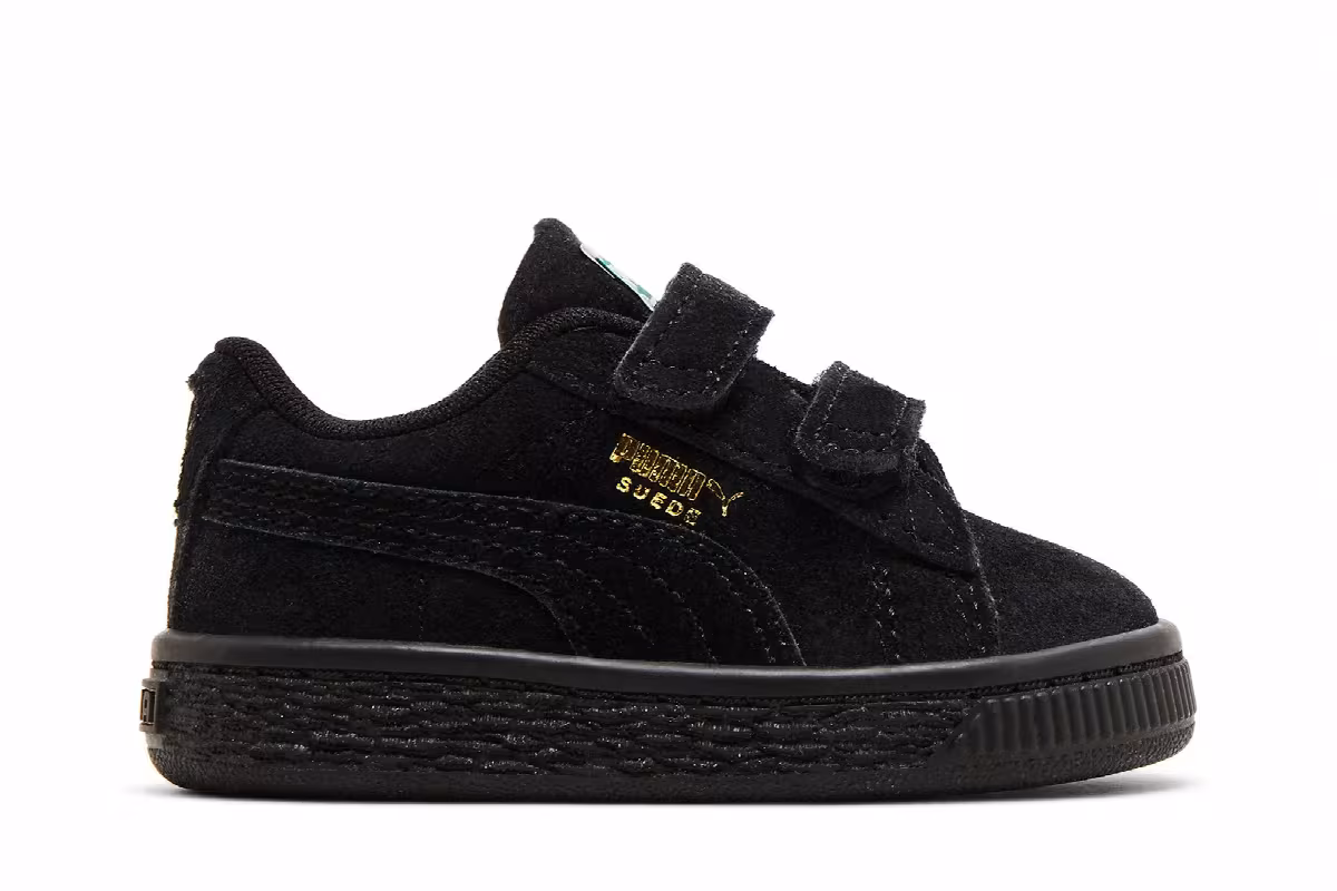Puma Suede Classic 21 AC Infant Black Gold, view 2