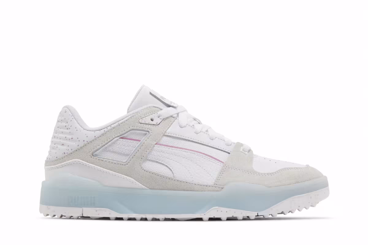 Palm Tree Crew x Puma Slipstream G Spikeless Golf White Pink Icing, view 2