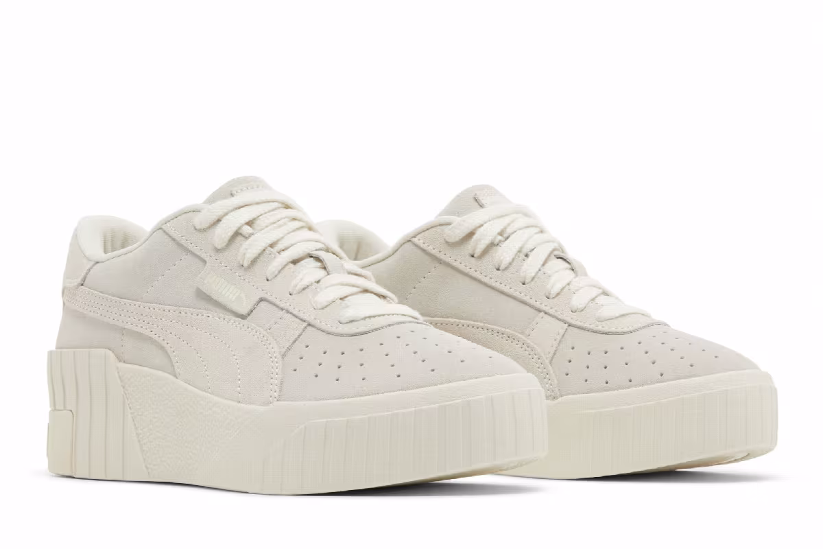Puma Women's Cali Wedge Tonal Pristine Marshmallow, view 9