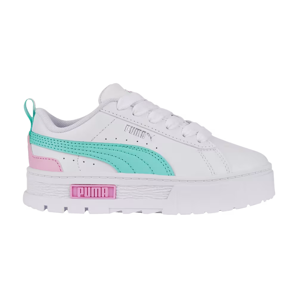 Puma Mayze Leather Little Kid White Mint