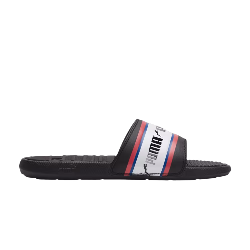Puma Cool Cat Slide Stripe Repeat - Black High Risk Red