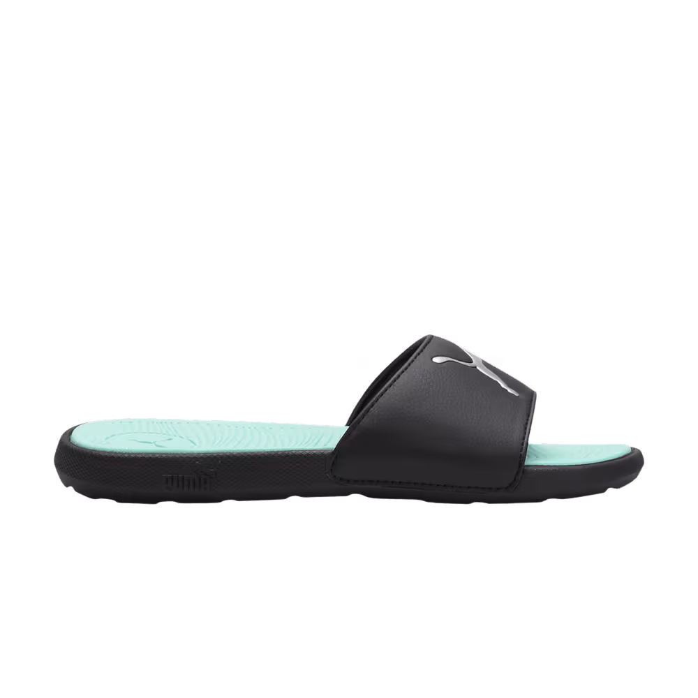 Puma Women's Cool Cat 2.0 Slide Black Fair Aqua