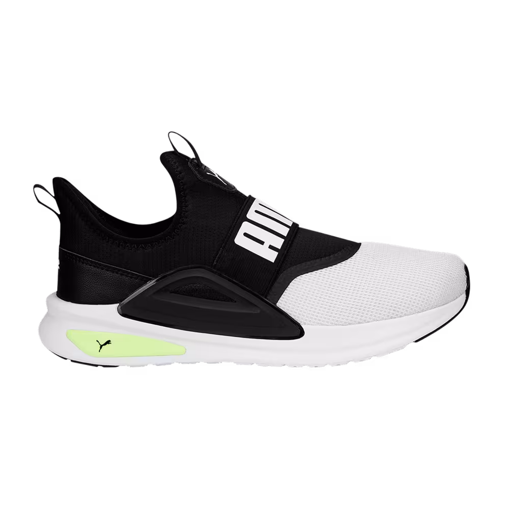 Puma Softride Enzo Evo Slip-On Black White Fast Yellow