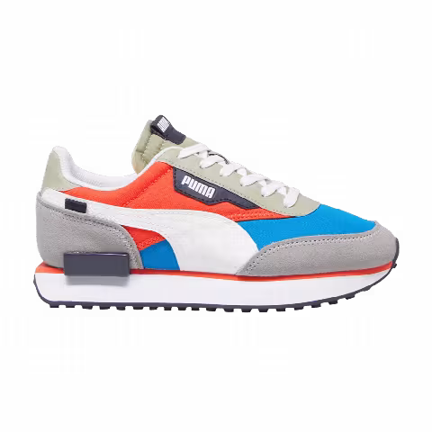 Puma Future Rider Play On Big Kid 'Racing Blue Hot Heat'