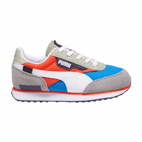 Puma Future Rider Play On Little Kid 'Racing Blue Hot Heat'