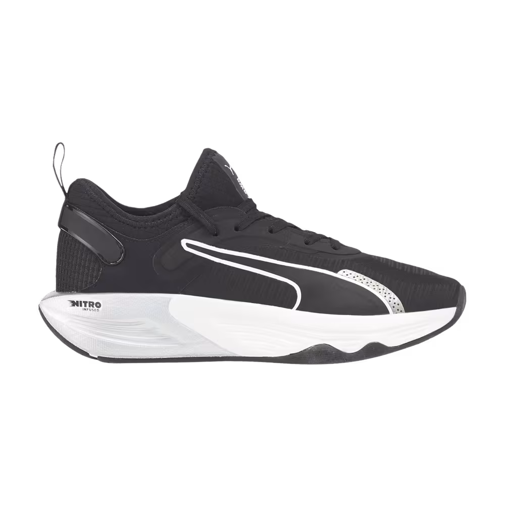 Puma Women's PWR XX Nitro Black White Metallic Silver