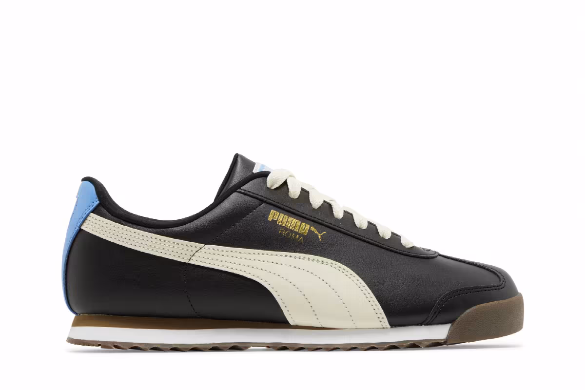 Puma Roma Basic Plus Black Regal Blue, view 2