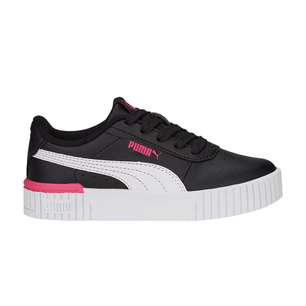 Puma Carina 2.0 Little Kid Black Glowing Pink