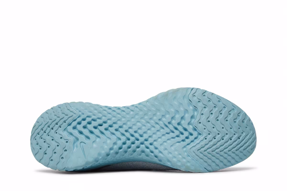 Nike Women's Epic React Flyknit 2 Wolf Grey Ocean Bliss, view 5